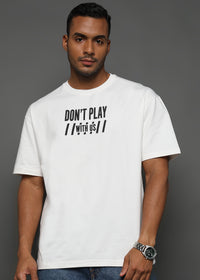 Star White Avoid Toxic People Graphic Oversized