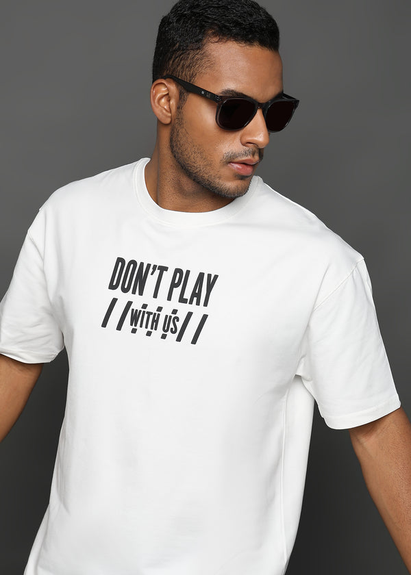 Star White Avoid Toxic People Graphic Oversized