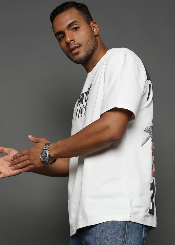 Star White Avoid Toxic People Graphic Oversized