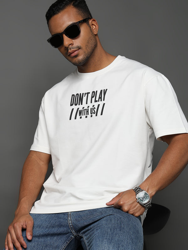 Star White Avoid Toxic People Graphic Oversized