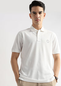 Star White Solid Polo T-Shirt