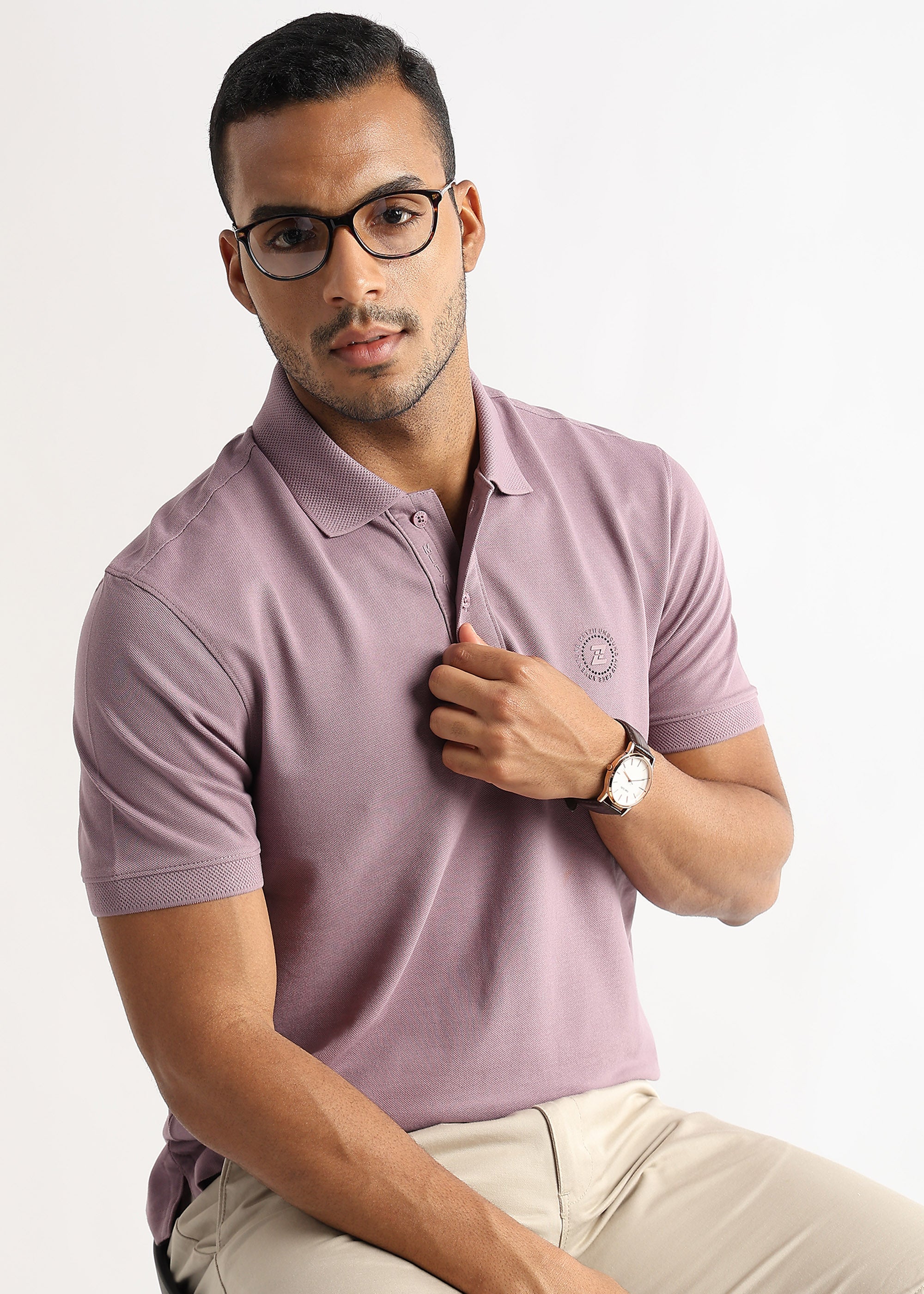Elderberry Solid Polo T-Shirt