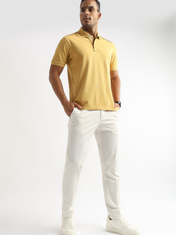 Tinsel Yellow Solid Polo T-Shirt