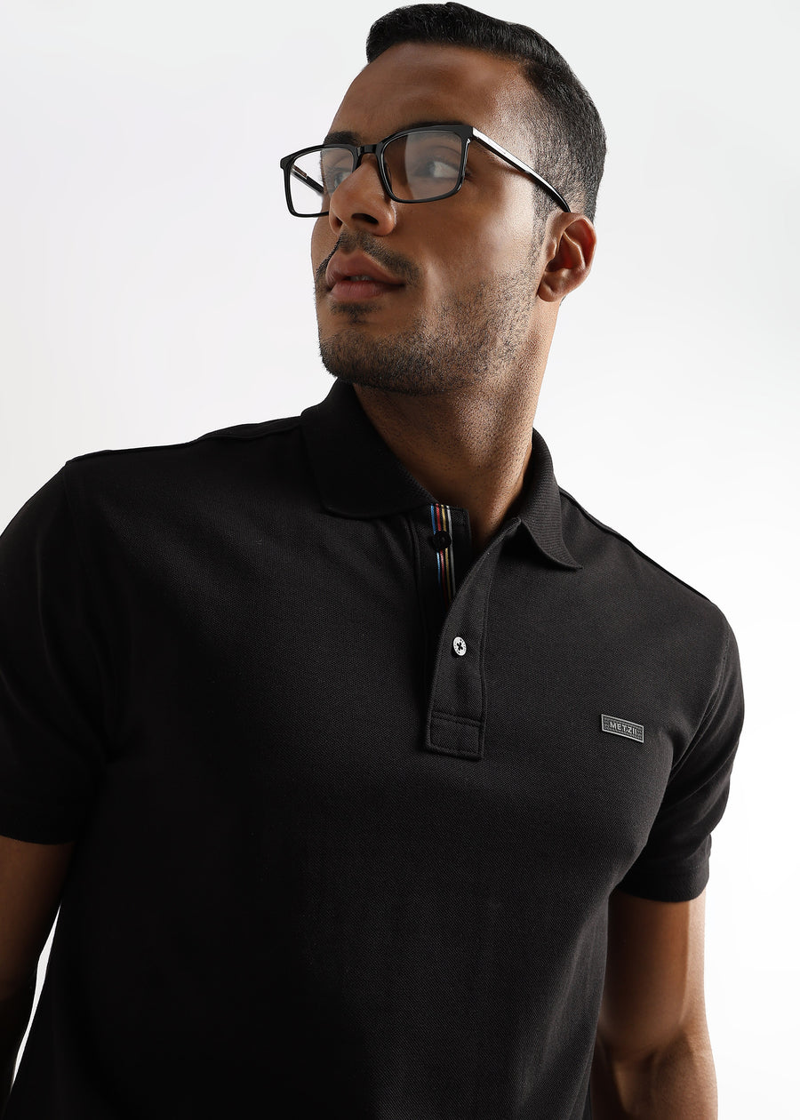 Black Beauty Solid Polo T-Shirt