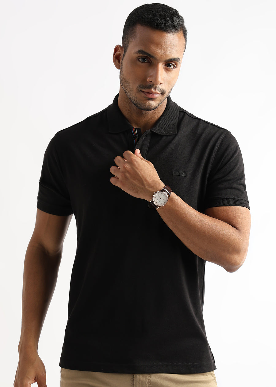 Black Beauty Solid Polo T-Shirt