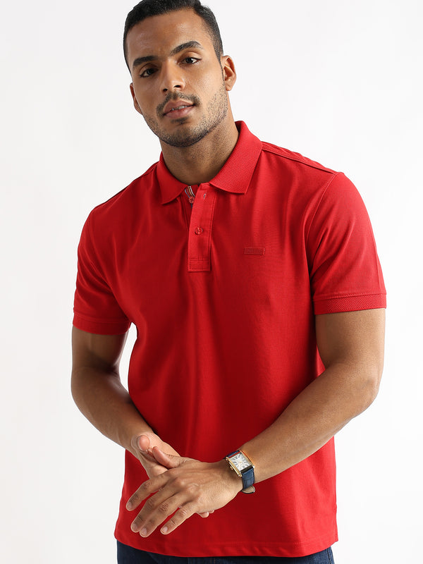 Barbados Cherry Solid Polo T-Shirt