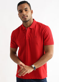 Barbados Cherry Solid Polo T-Shirt