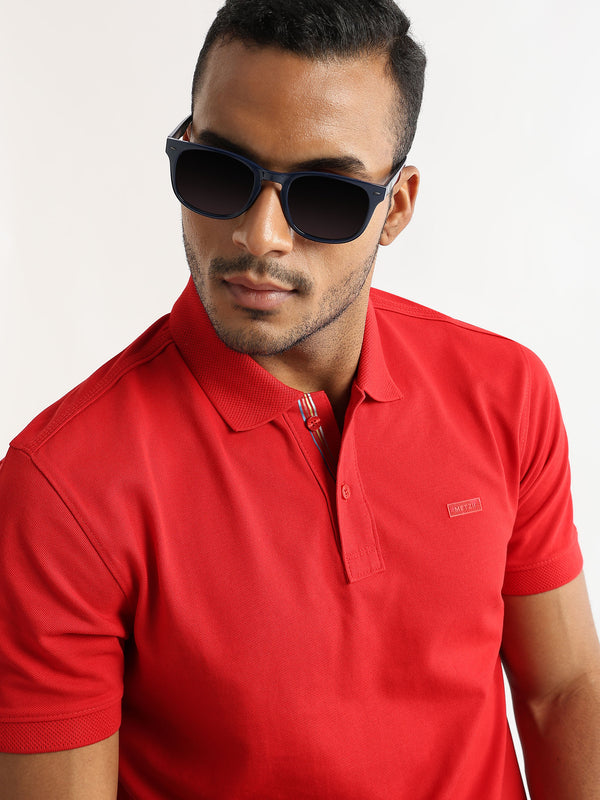 Barbados Cherry Solid Polo T-Shirt