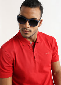 Barbados Cherry Solid Polo T-Shirt