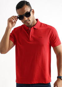 Barbados Cherry Solid Polo T-Shirt