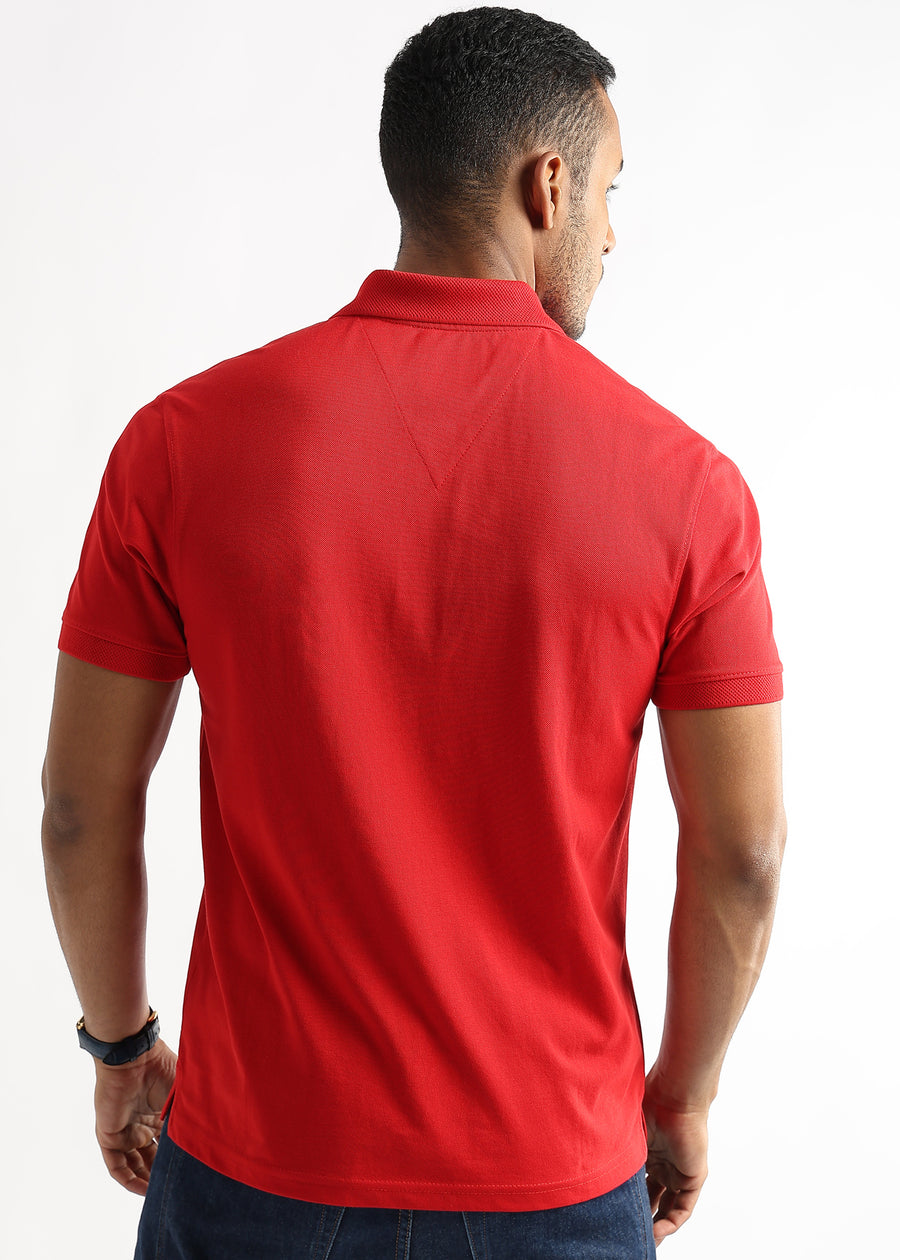 Barbados Cherry Solid Polo T-Shirt