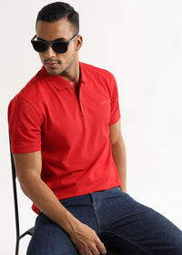 Barbados Cherry Solid Polo T-Shirt