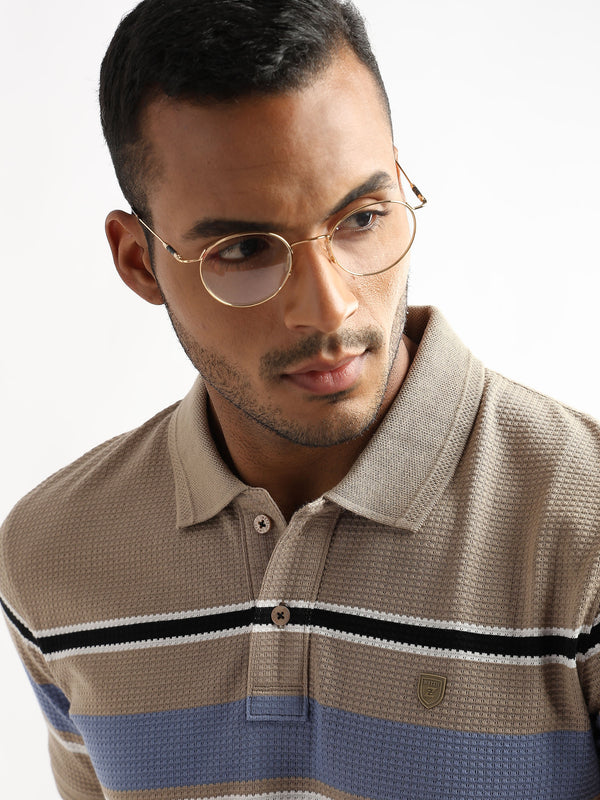 Box Structured Brown Stripes