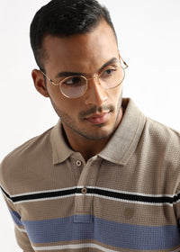 Box Structured Brown Stripes