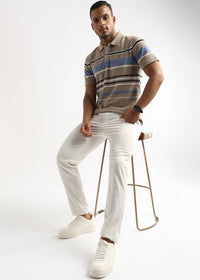 Box Structured Brown Stripes