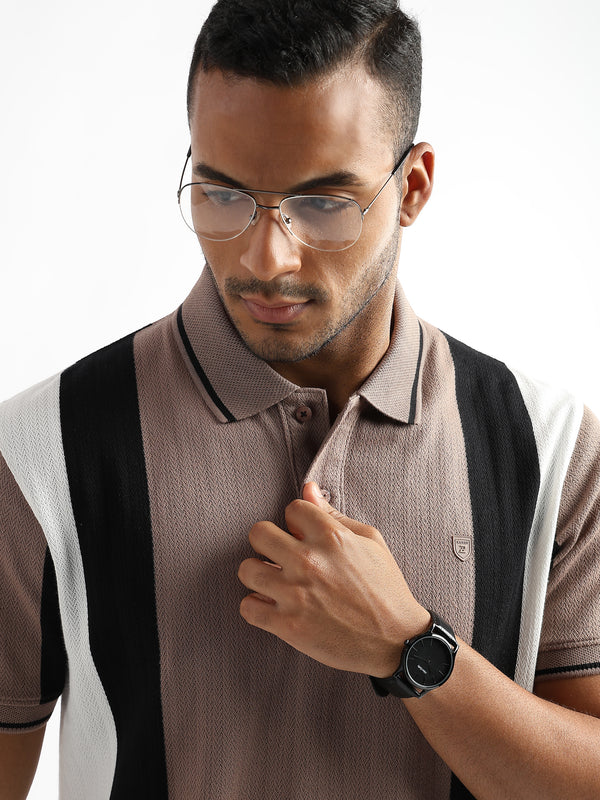 Structured Vertical Gingger Black & White Stripes