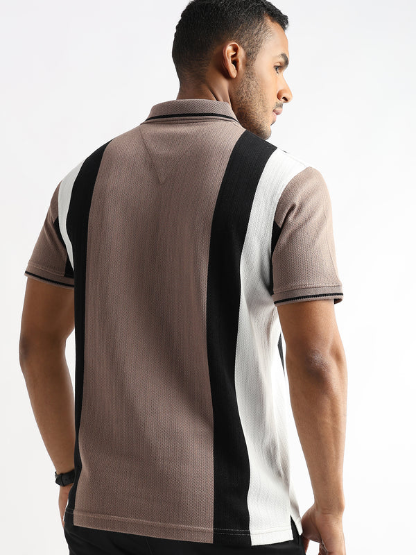 Structured Vertical Gingger Black & White Stripes