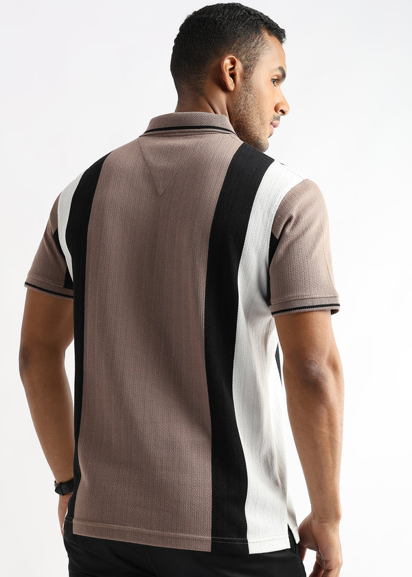 Structured Vertical Gingger Black & White Stripes