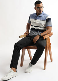 Box Structured Blue and White Stripes