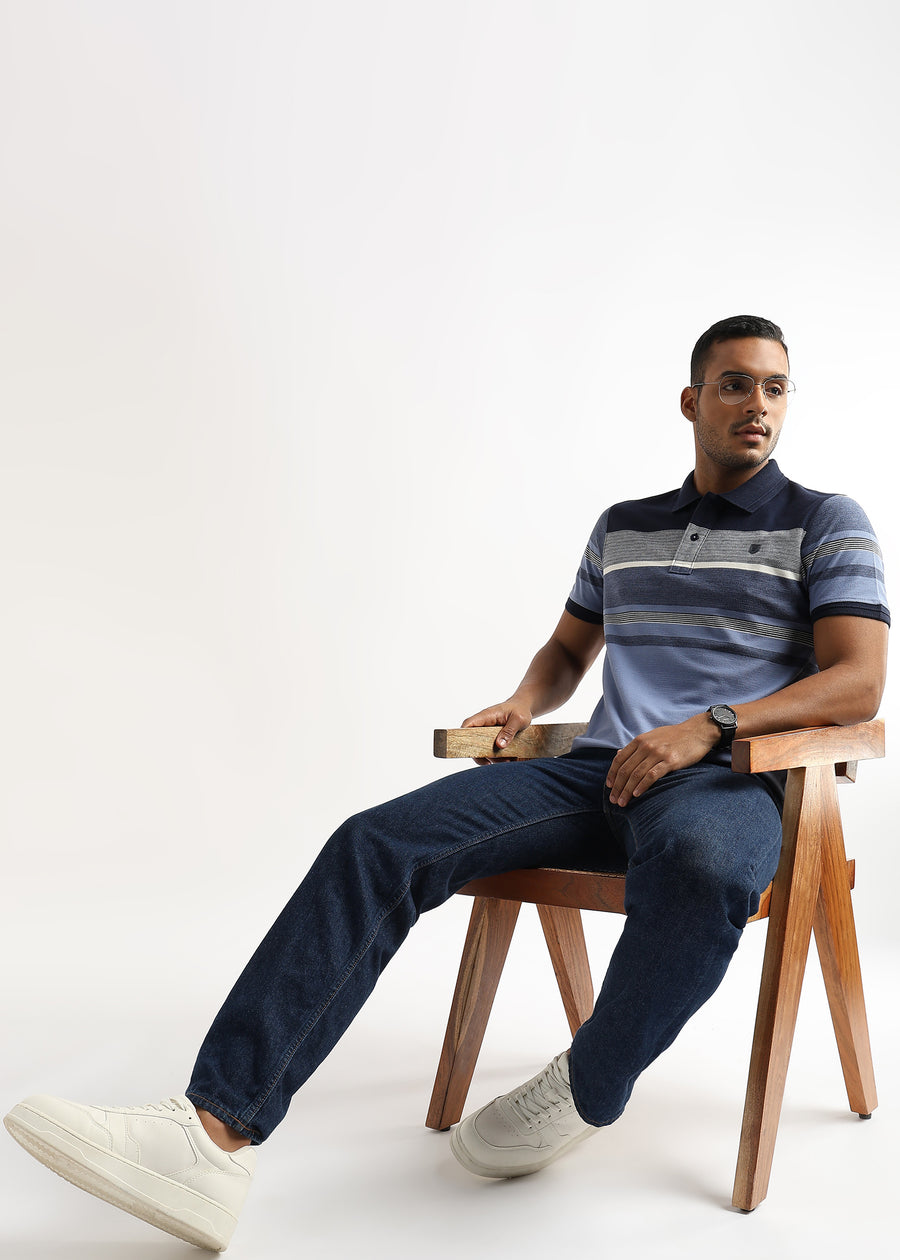 Michael Structured Navy Stripes