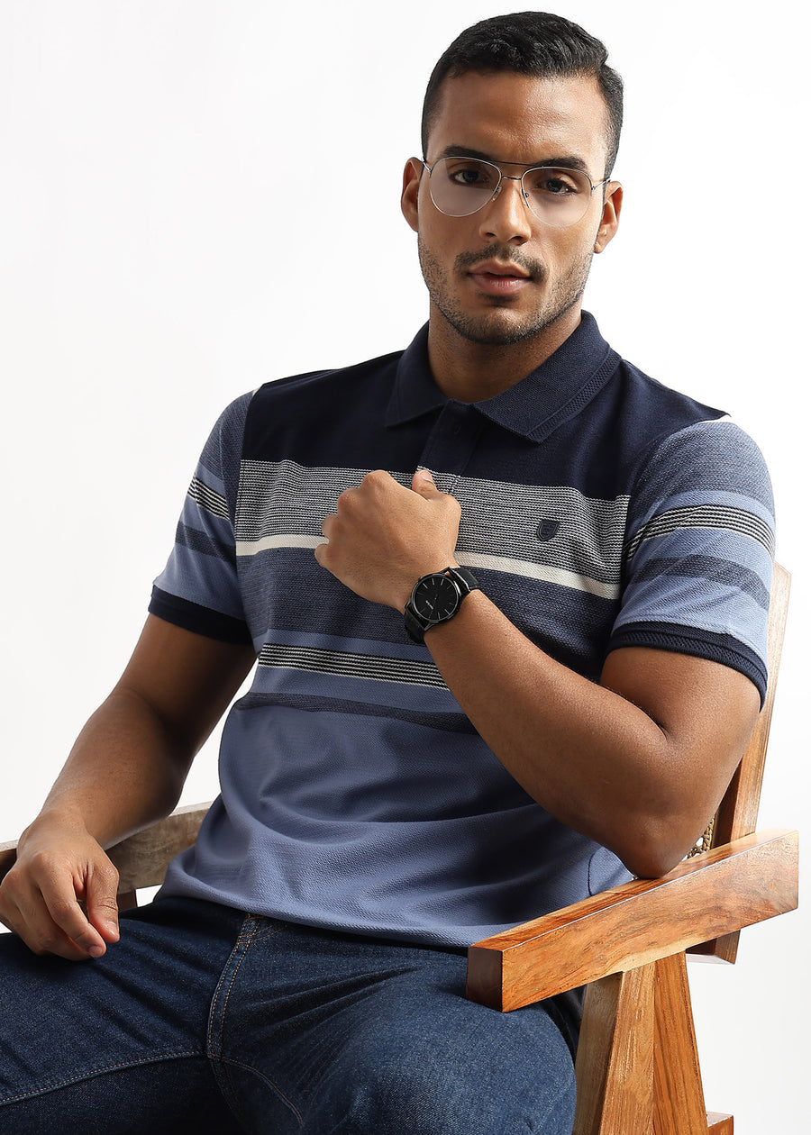 Michael Structured Navy Stripes