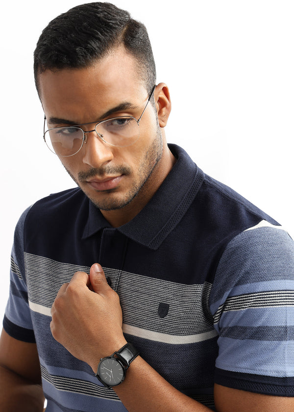 Michael Structured Navy Stripes