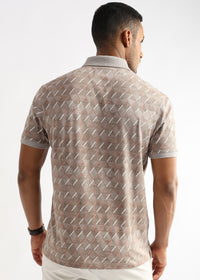 Warm Taupe Diagonal Prints