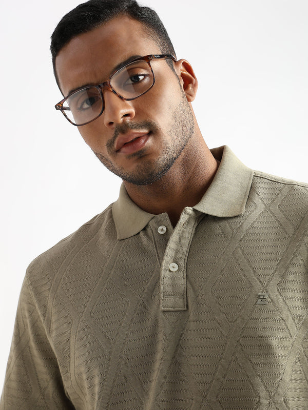 Elm Green Diamond Knit Jacquard