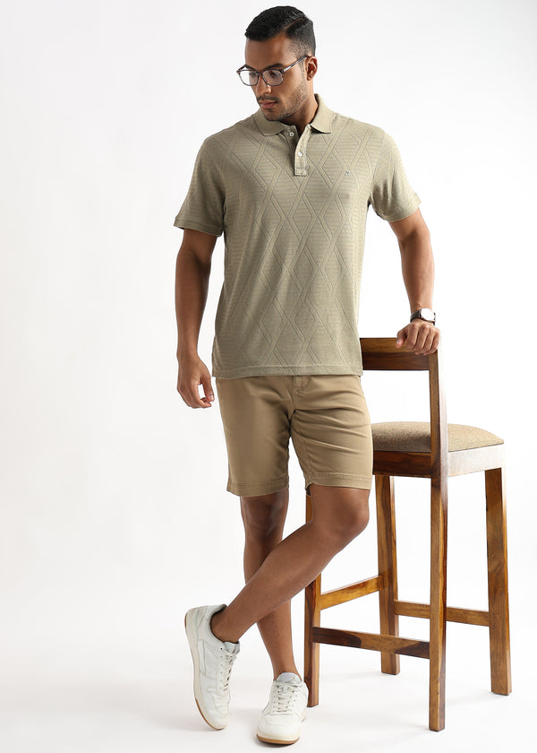 Elm Green Diamond Knit Jacquard