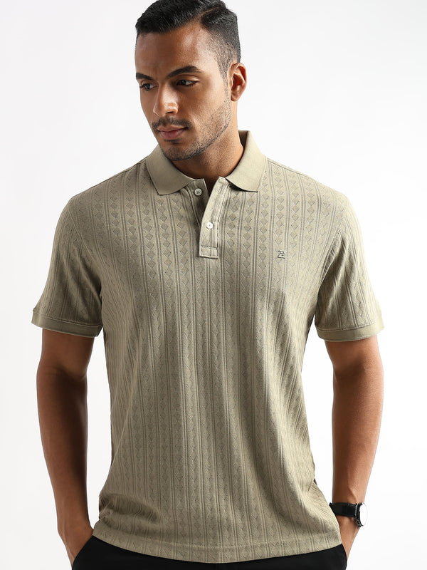 Elm Green Mini Diamond Knit Jacquard