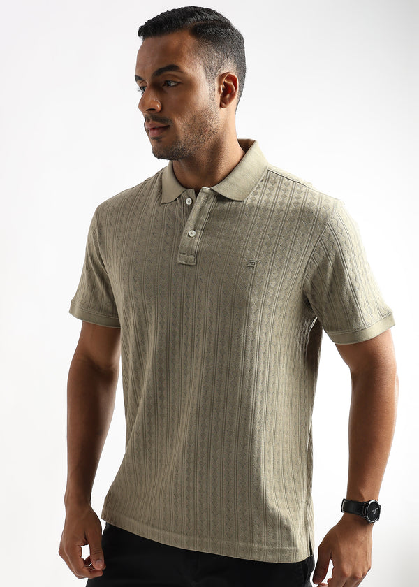 Elm Green Mini Diamond Knit Jacquard