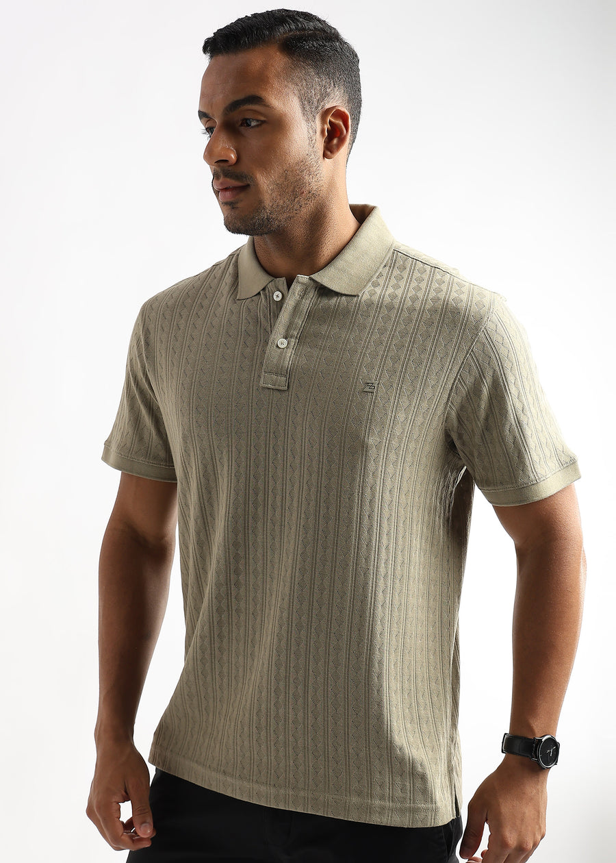 Elm Green Mini Diamond Knit Jacquard