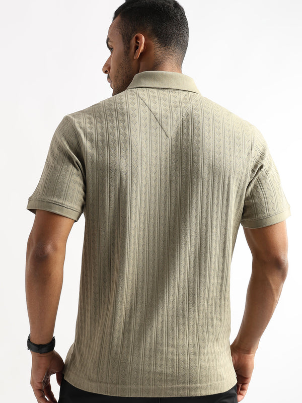 Elm Green Mini Diamond Knit Jacquard