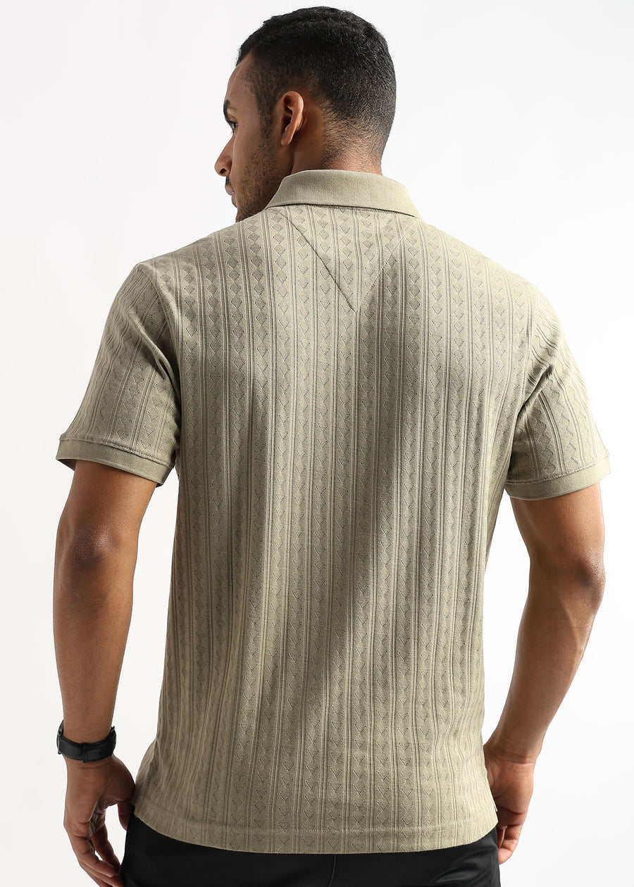 Elm Green Mini Diamond Knit Jacquard