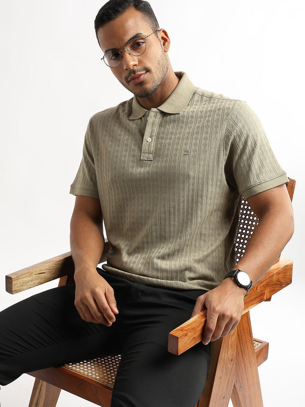 Elm Green Mini Diamond Knit Jacquard