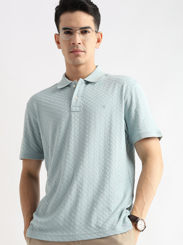 Ether Blue Arrowhead Knit Jacquard