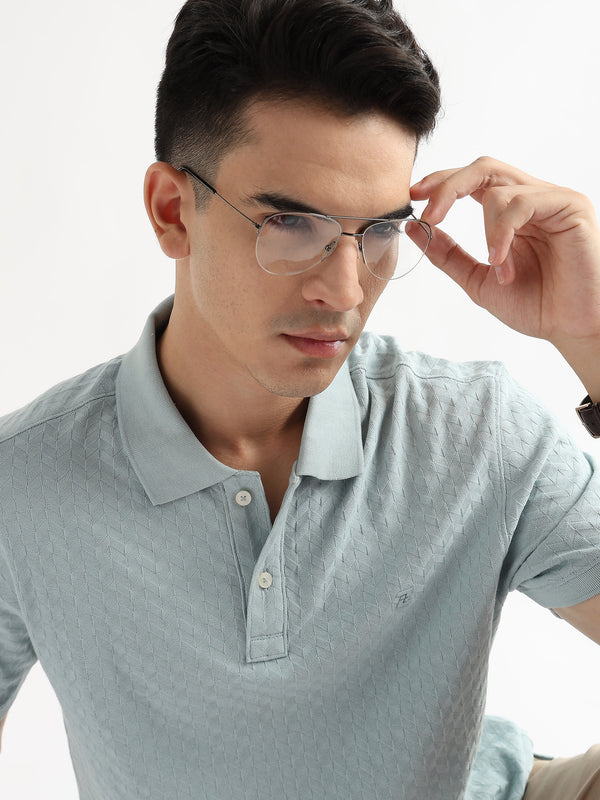 Ether Blue Arrowhead Knit Jacquard