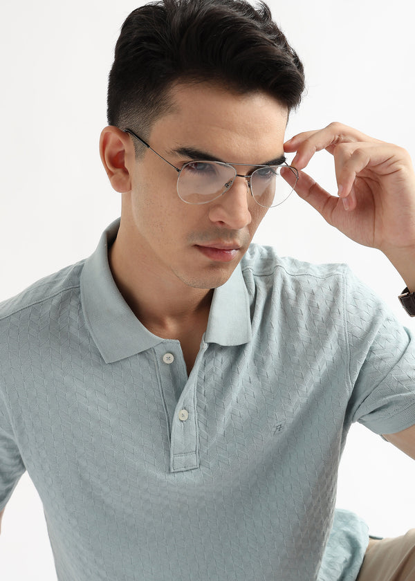 Ether Blue Arrowhead Knit Jacquard