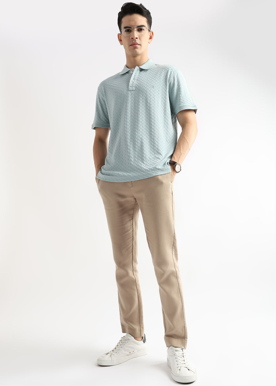 Ether Blue Arrowhead Knit Jacquard