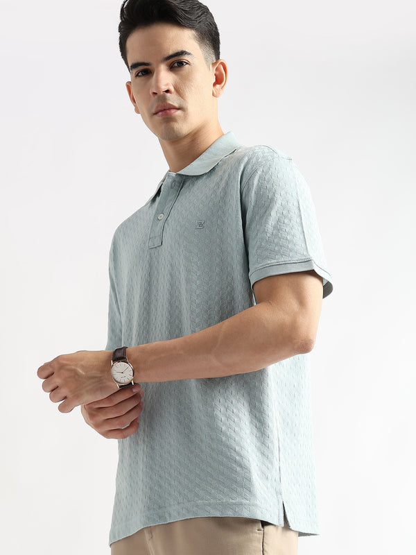 Ether Blue Arrowhead Knit Jacquard