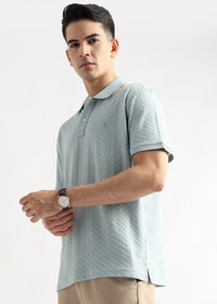 Ether Blue Arrowhead Knit Jacquard