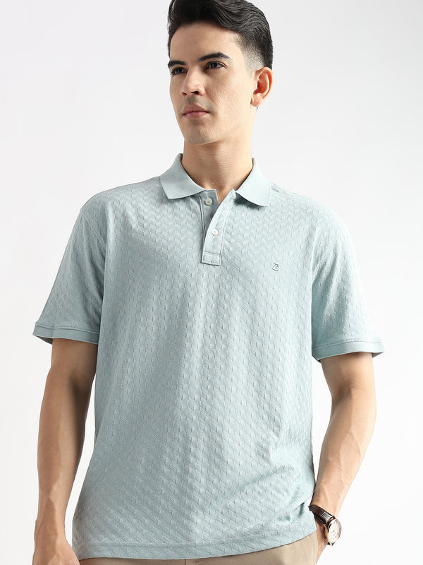 Ether Blue Arrowhead Knit Jacquard