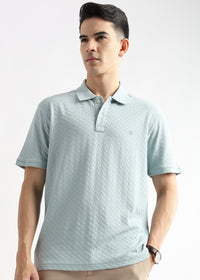 Ether Blue Arrowhead Knit Jacquard