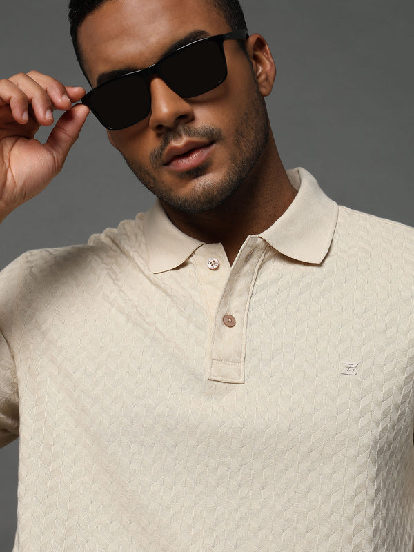 Cloud Cream Arrowhead Knit Jacquard