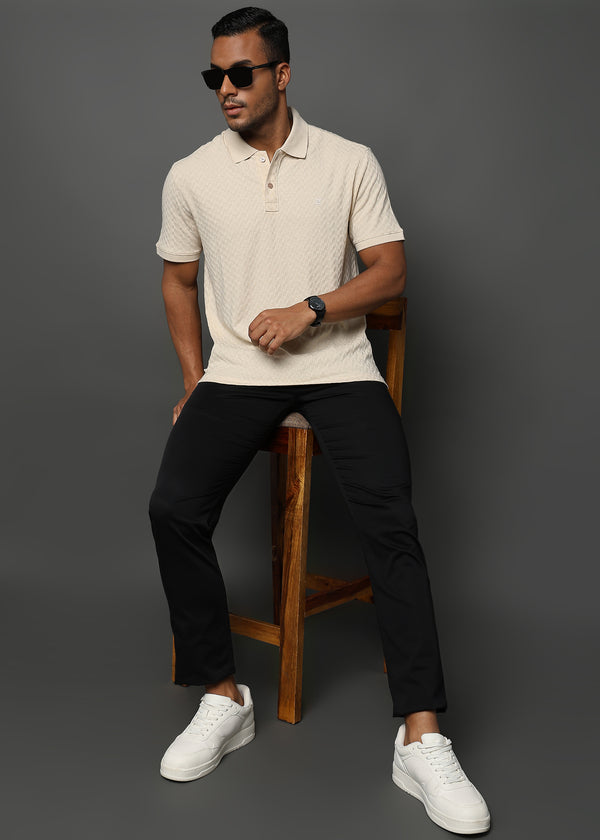 Cloud Cream Arrowhead Knit Jacquard