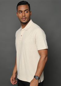 Cloud Cream Arrowhead Knit Jacquard