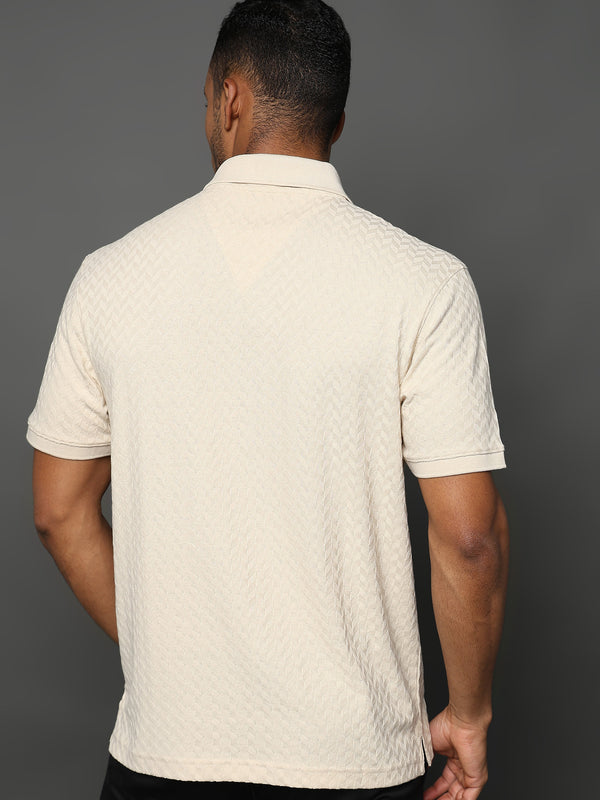 Cloud Cream Arrowhead Knit Jacquard