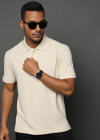 Cloud Cream Arrowhead Knit Jacquard