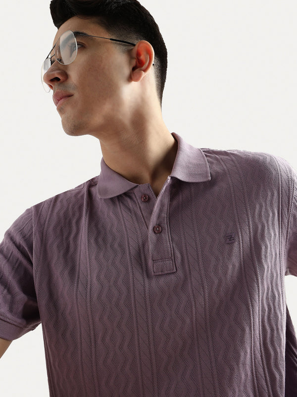 Rhapsody Lavender Zigzag Diamond Knit Jacquard