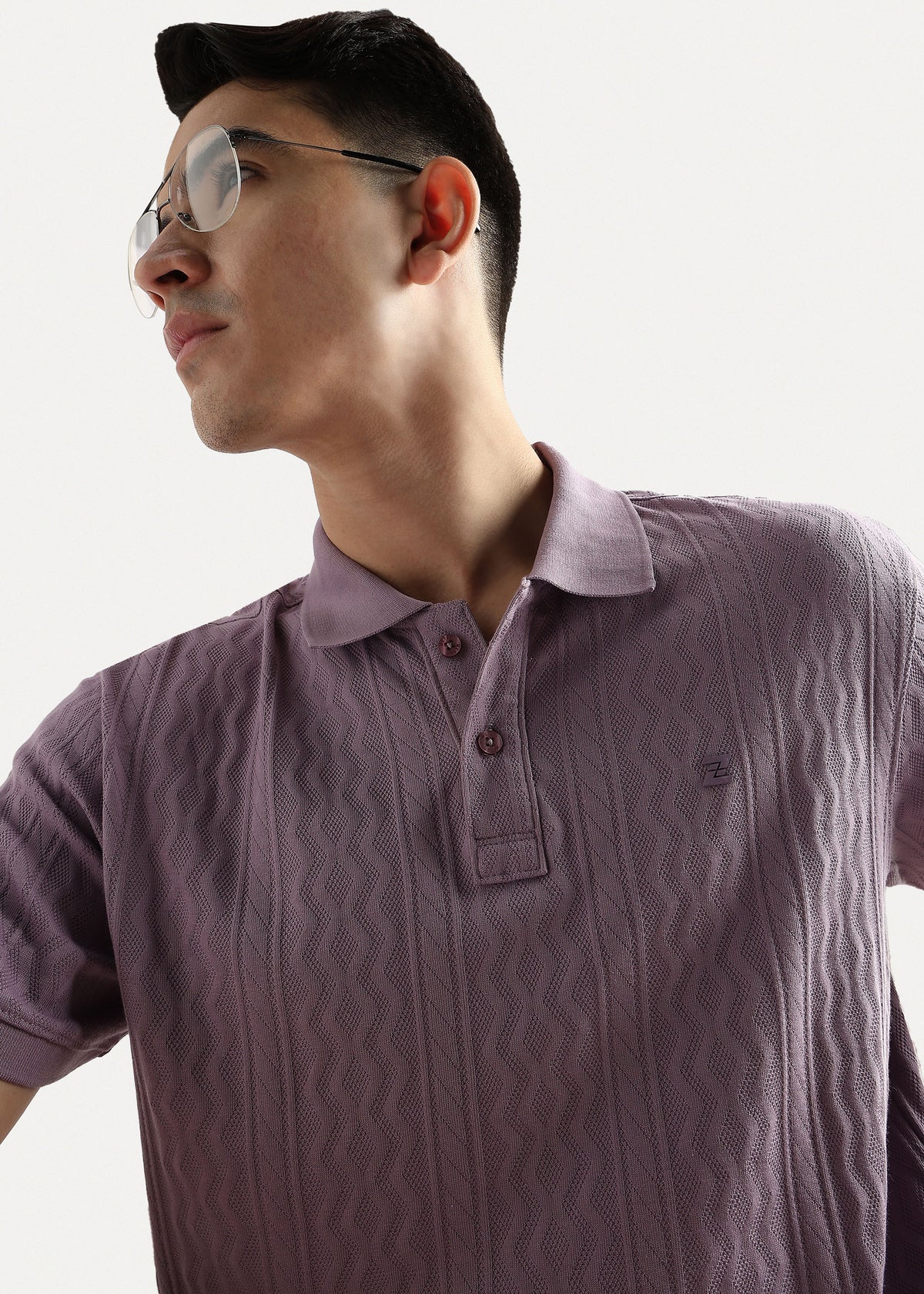 Rhapsody Lavender Zigzag Diamond Knit Jacquard